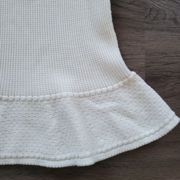 Rebecca Taylor White Viscose Knit Peplum Sweater Tank NWT Sizes XS & Medium - Picture 4 of 11